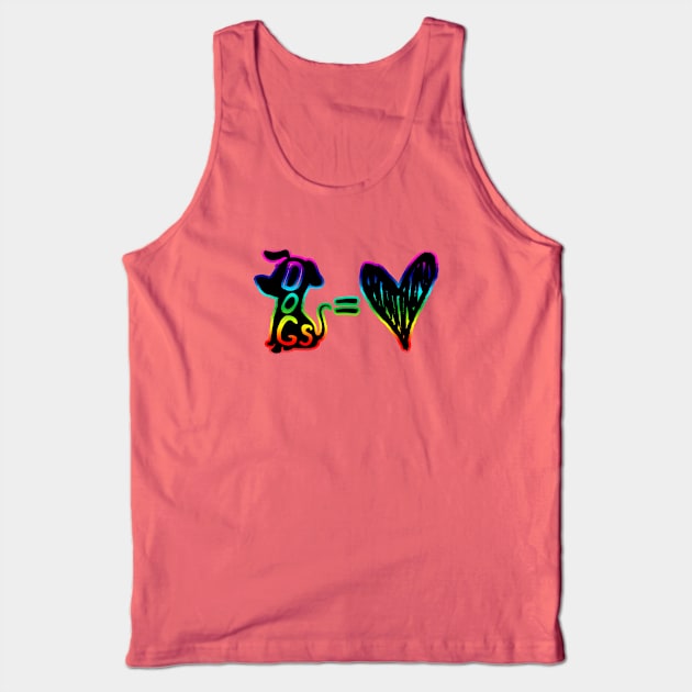 Dogs = Love Tank Top by MonarchGraphics